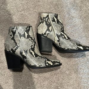 Snakeskin Booties